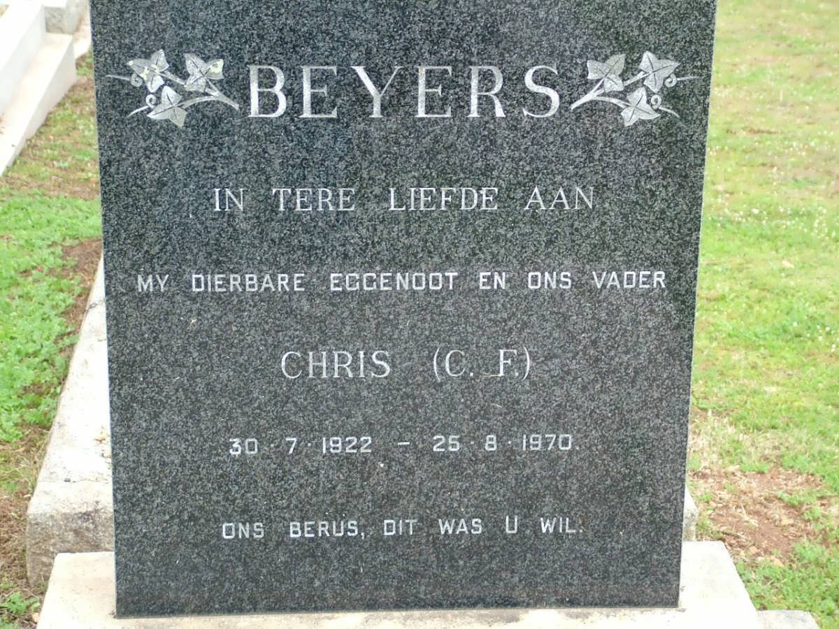 BEYERS C.F. 1922-1970