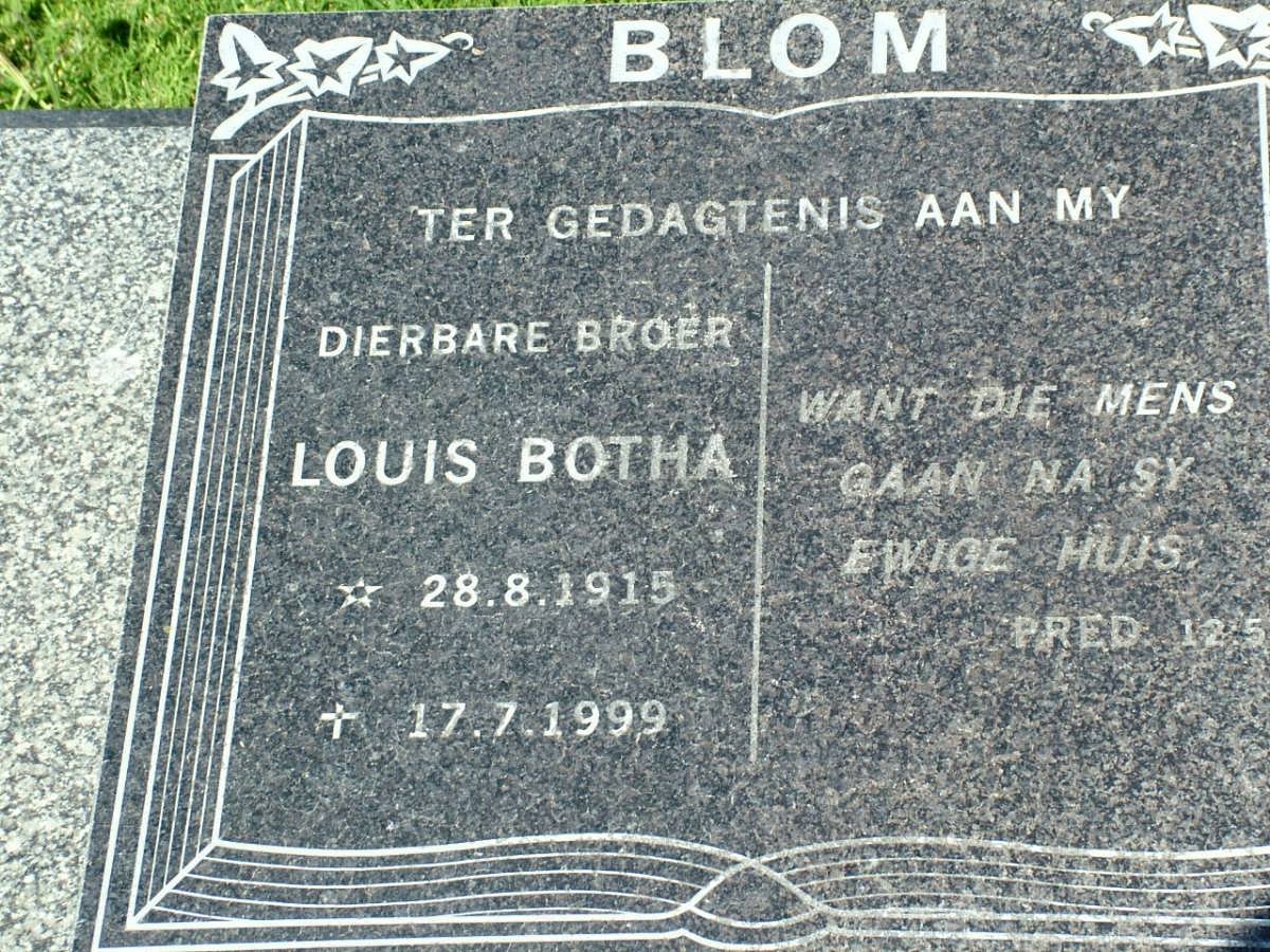 BLOM Louis Botha 1915-1999
