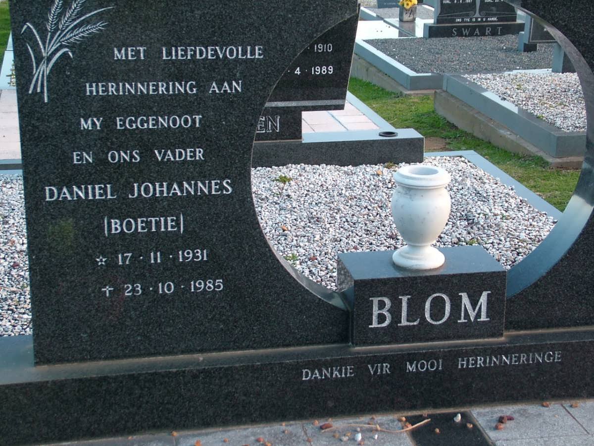 BLOM Daniel Johannes 1931-1985