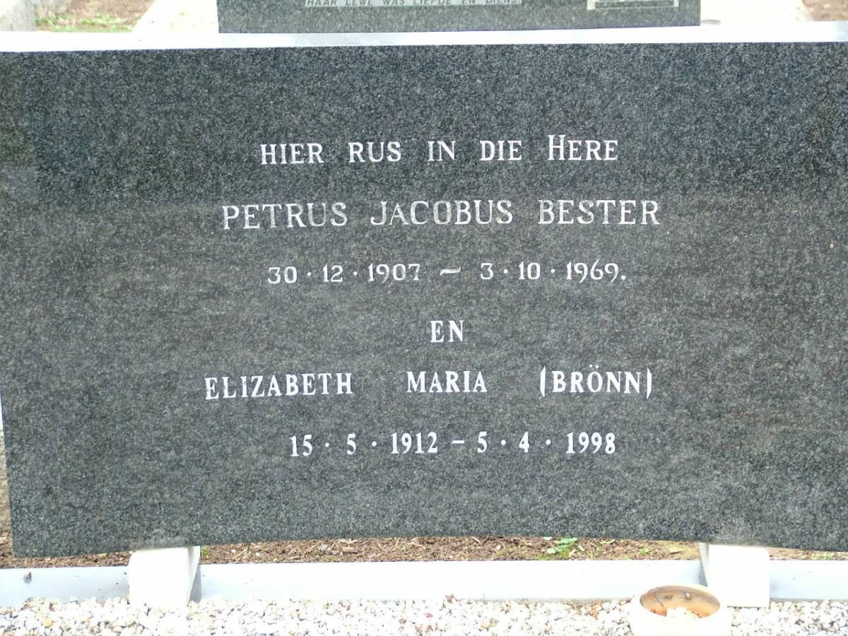 BESTER Petrus Jacobus 1907-1969 &amp; Elizabeth Maria BRONN 1912-1998