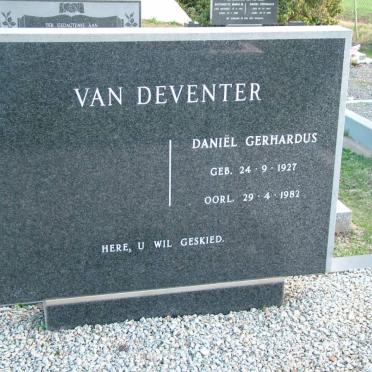 DEVENTER Daniel Gerhardus, van 1927-1982