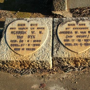 DYK Hendrik W.N., van 1880-1960 &amp; Jacoba M. SWART 1872-1954