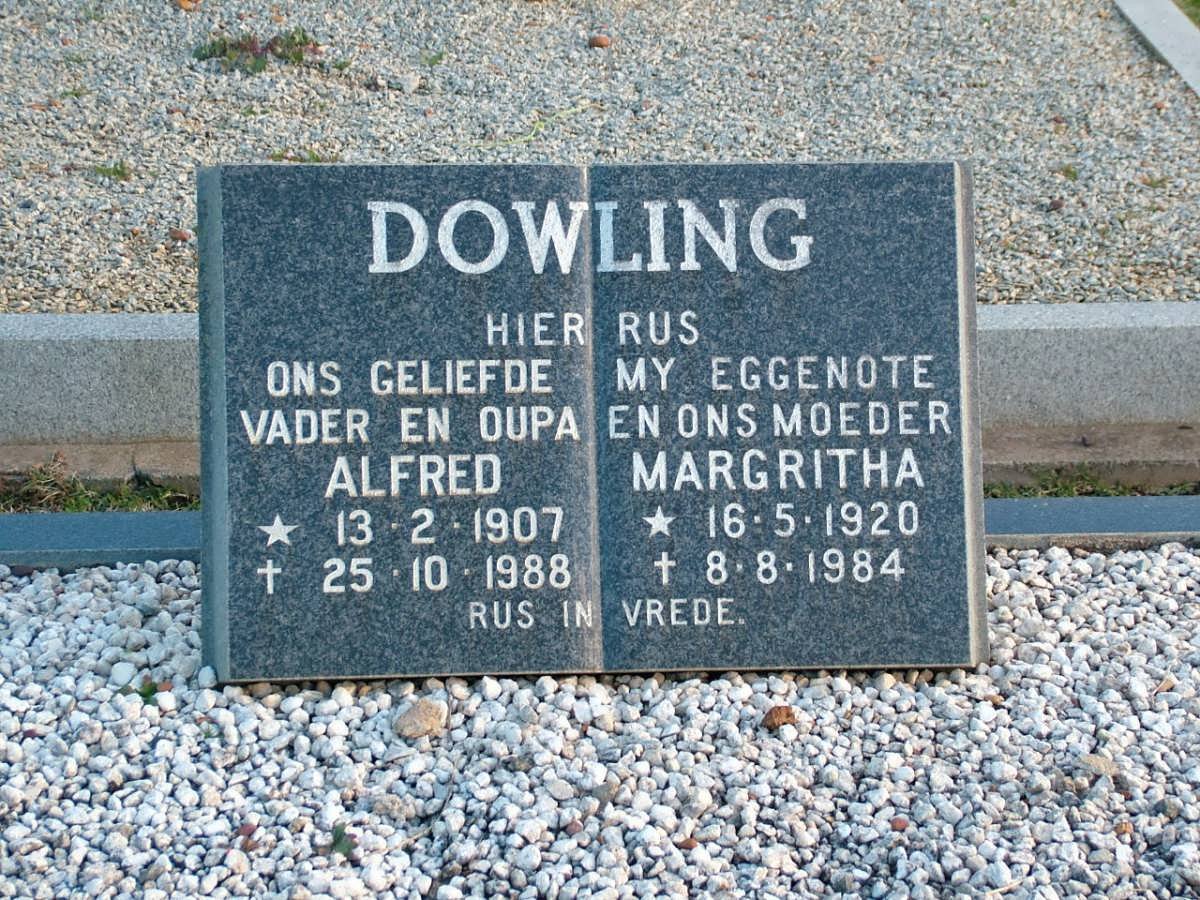 DOWLING Alfred 1907-1988 &amp; Margritha 1920-1984