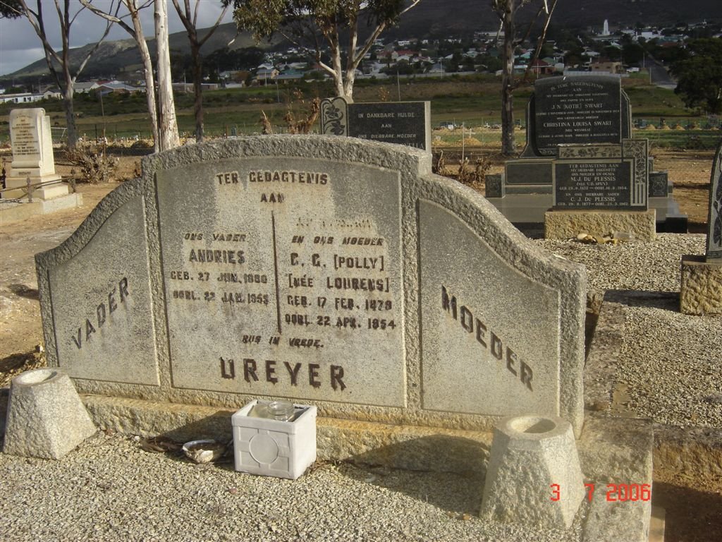 DREYER Andries 1880-195? &amp; C.G. LOURENS 1879-1954