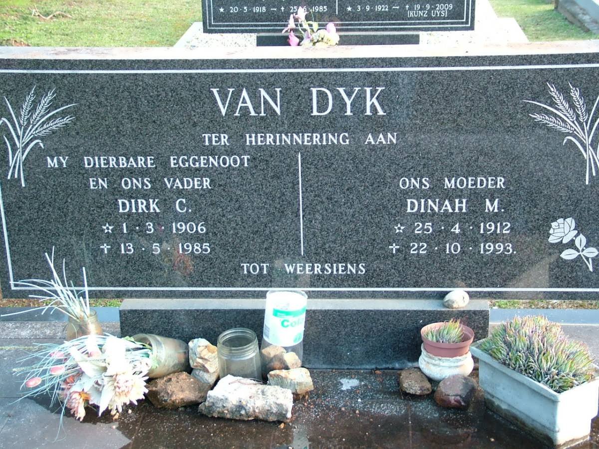 DYK Dirk C., van 1906-1985 &amp; Dinah M. 1912-1993