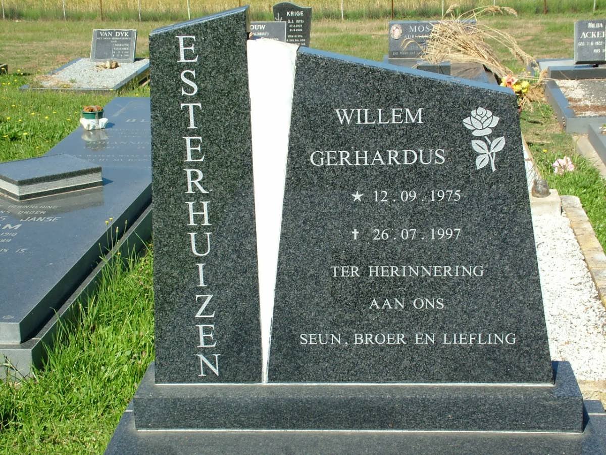ESTERHUIZEN Willem Gerhardus 1975-1997