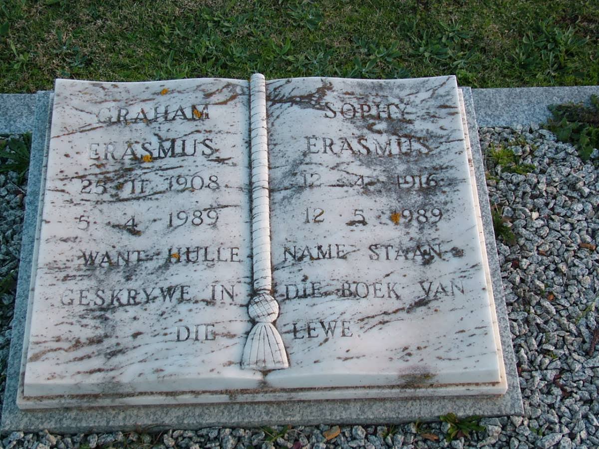 ERASMUS Graham 1908-1989 &amp; Sophy 1916-1989