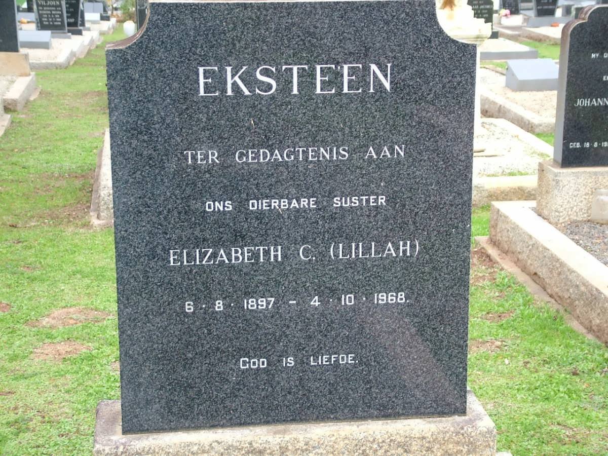 EKSTEEN Elizabeth C. 1897-1968