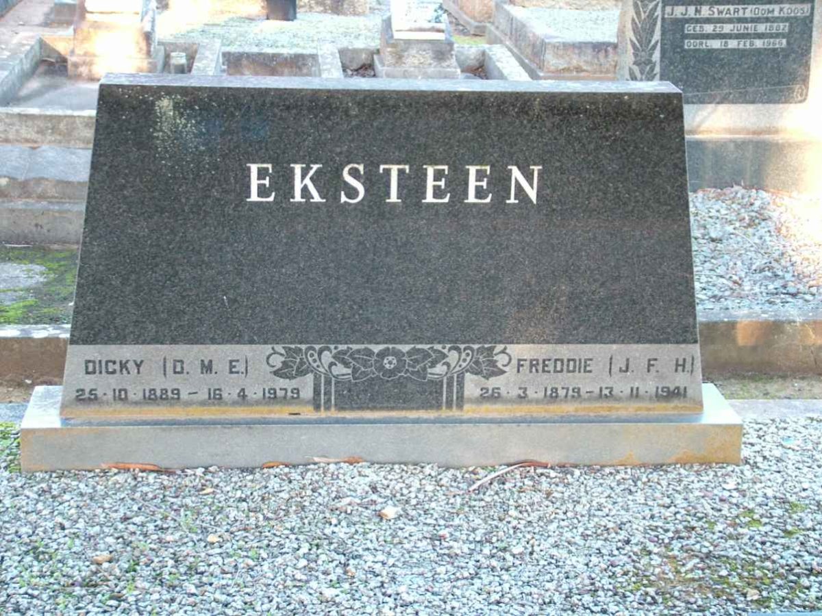 EKSTEEN J.F.H. 1879-1941 &amp; D.M.E. 1889-1979