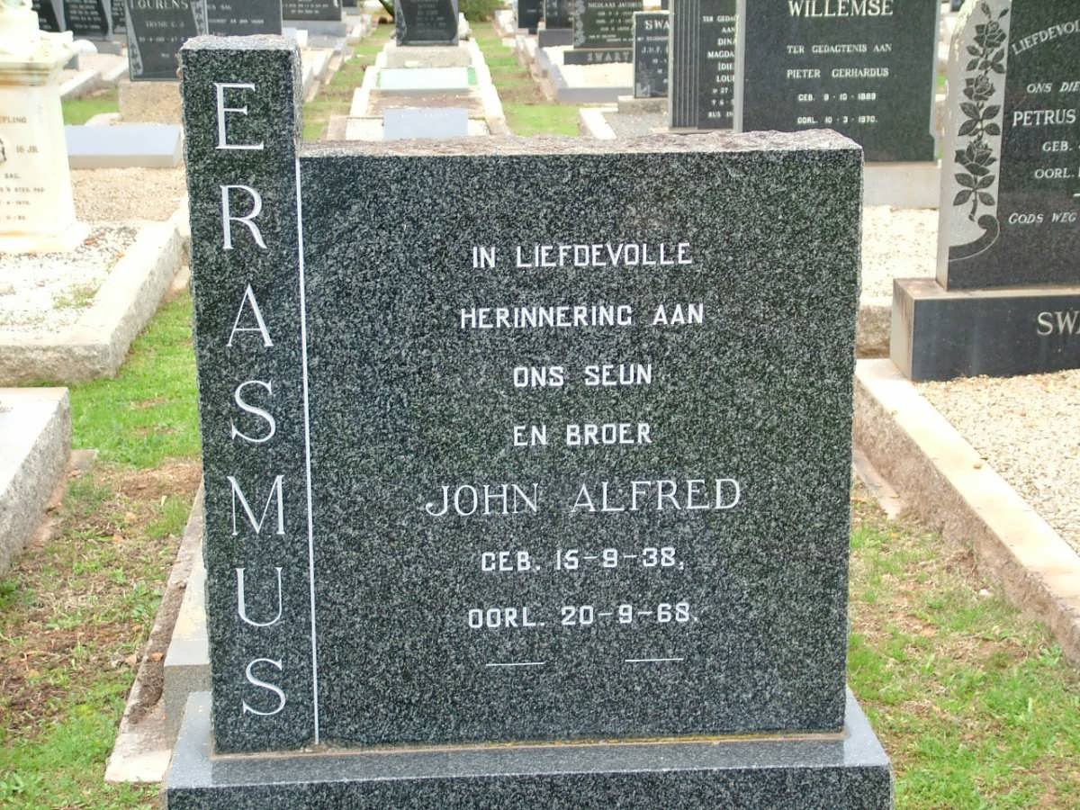 ERASMUS John Alfred 1938-1968