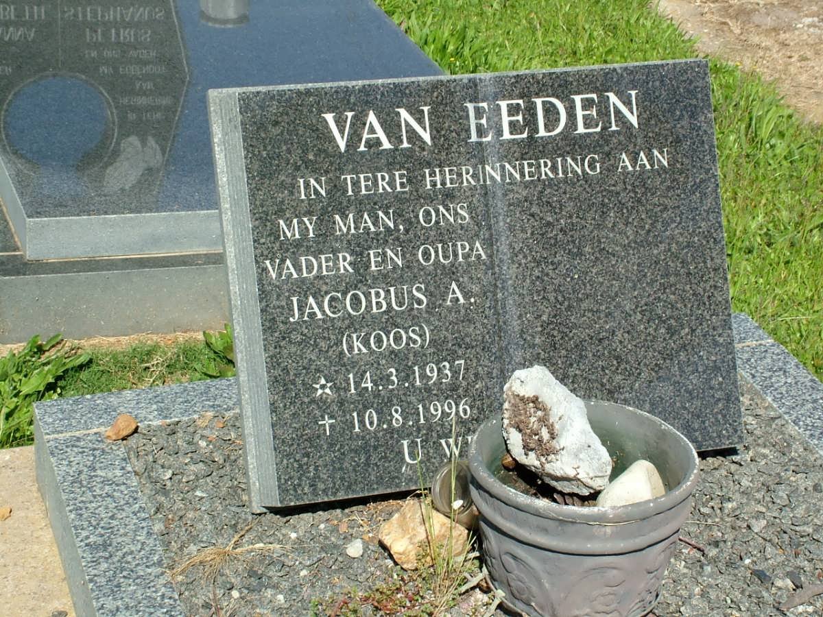 EEDEN Jacobus A., van 1937-1996