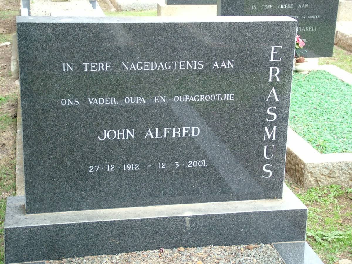 ERASMUS John Alfred 1912-2001