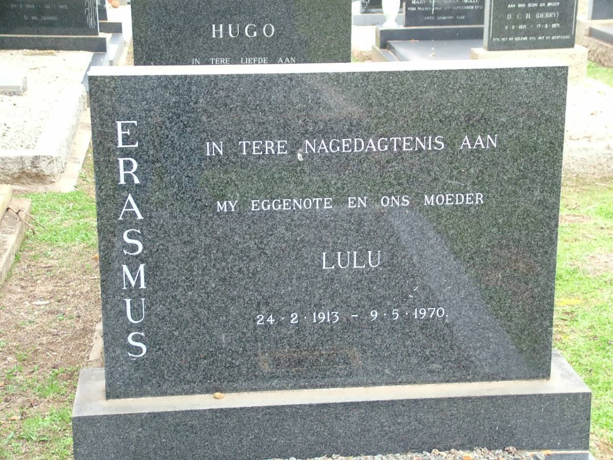 ERASMUS Lulu 1913-1970