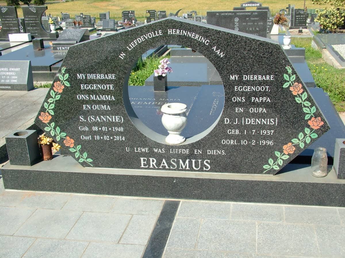 ERASMUS D.J. 1937-1996 &amp; S. 1940-2014