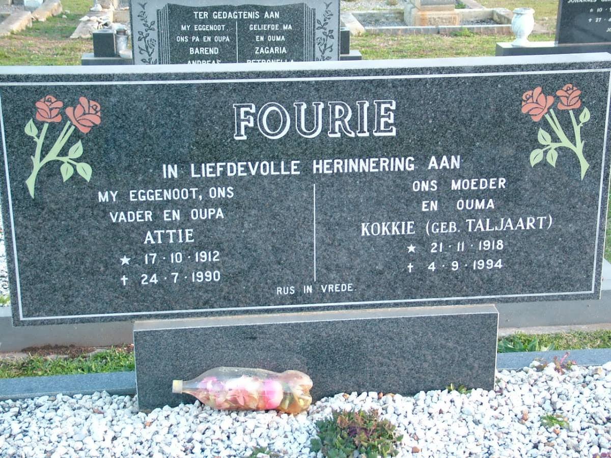 FOURIE Attie 1912-1990 &amp; Kokkie TALJAART 1918-1994