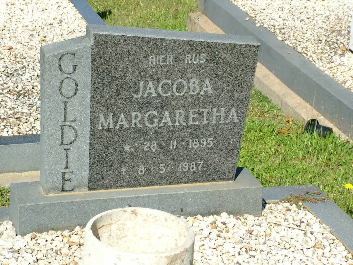 GOLDIE Jacoba Margaretha 1895-1987