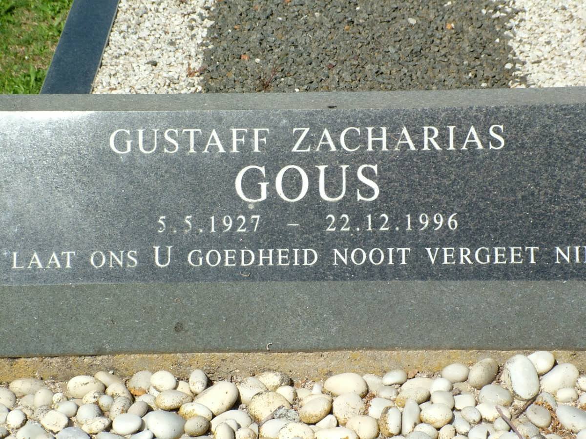 GOUS Gustaff Zacharias 1927-1996