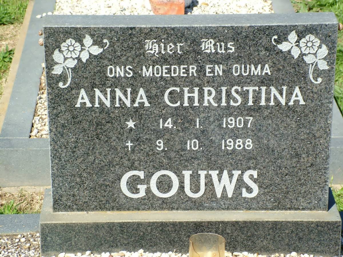 GOUWS Anna Christina 1907-1988