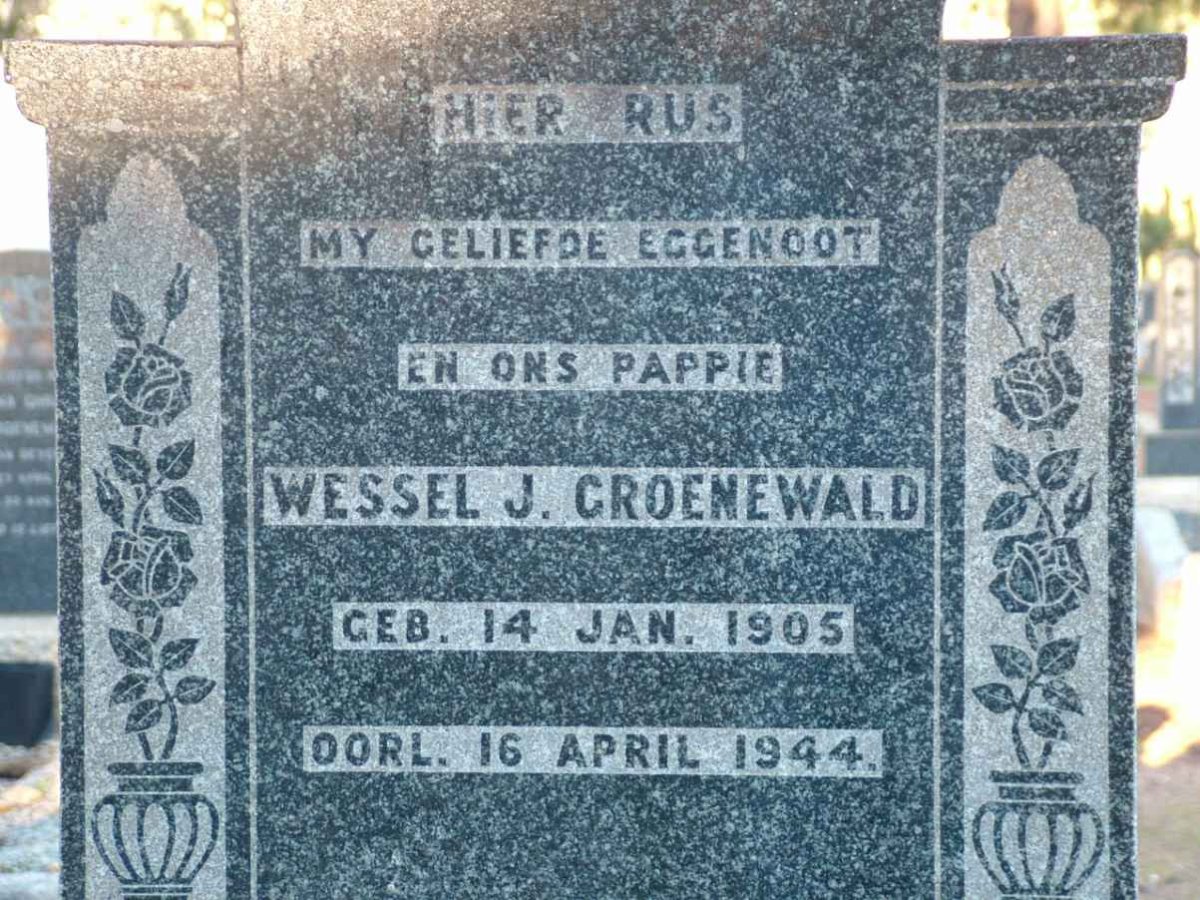 GROENEWALD Wessel J. 1905-1944