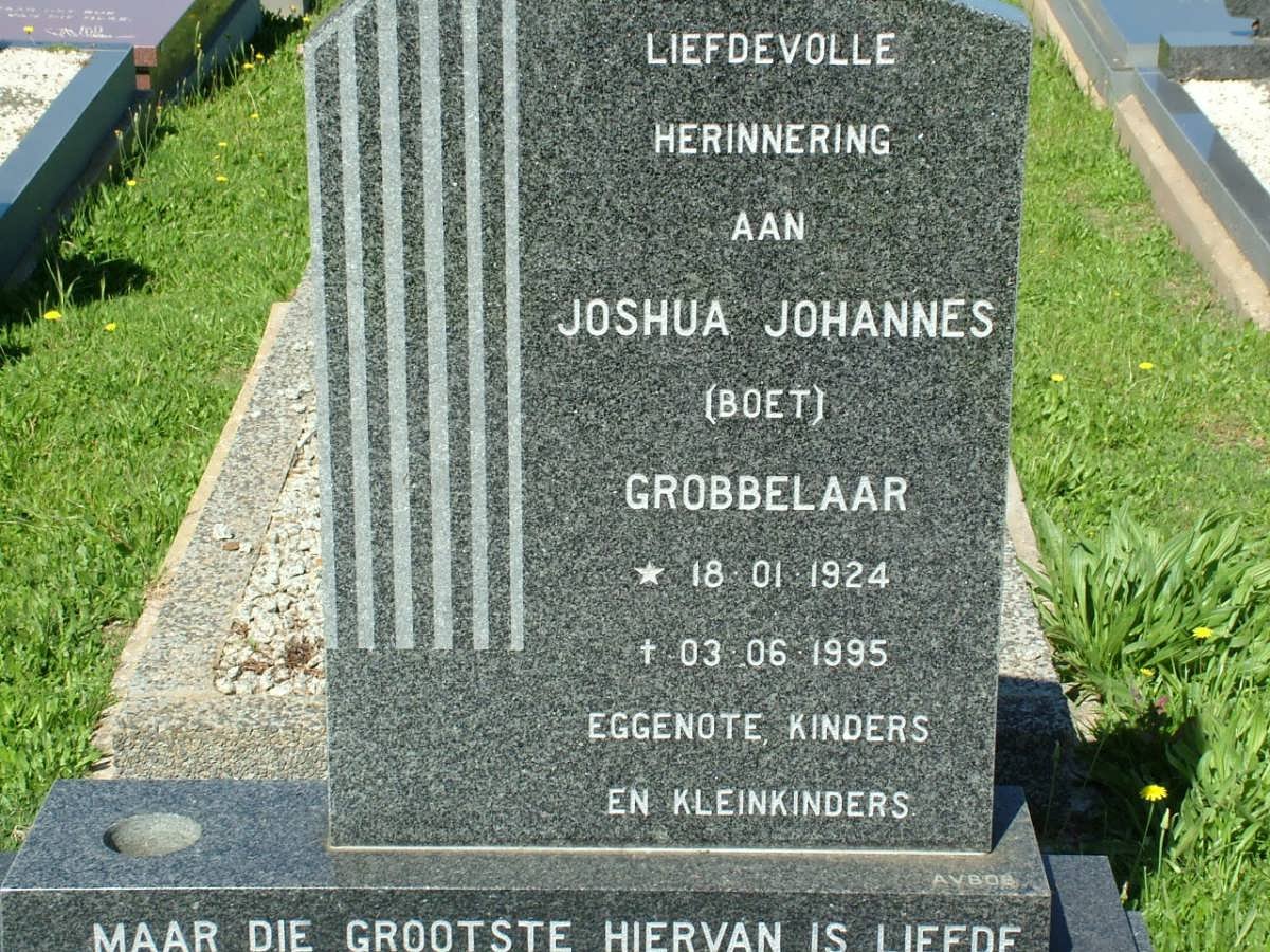 GROBBELAAR Joshua Johannes 1924-1995