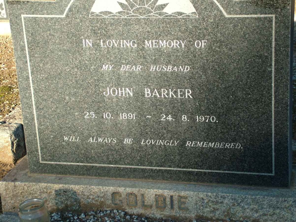 GOLDIE John Barker 1891-1970