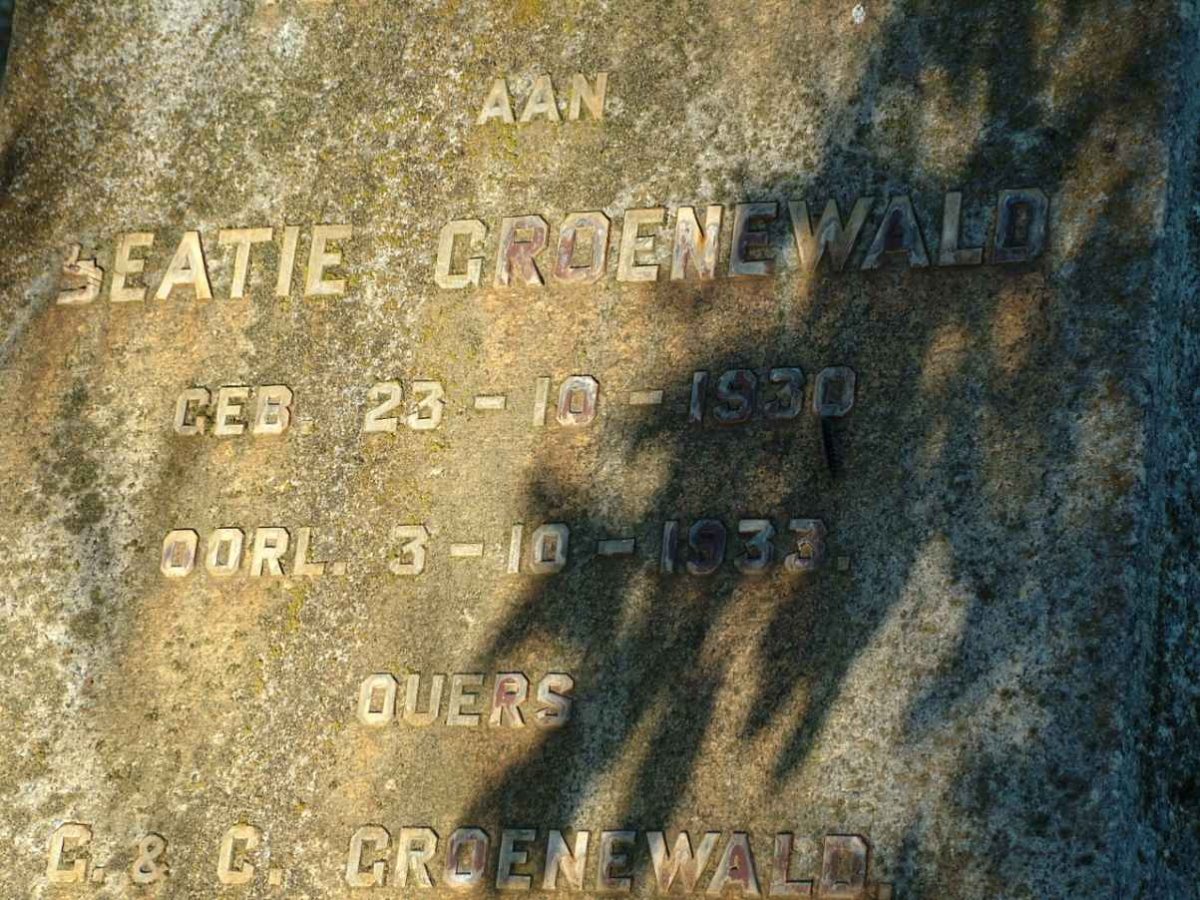GROENEWALD Seatie 1930-1933