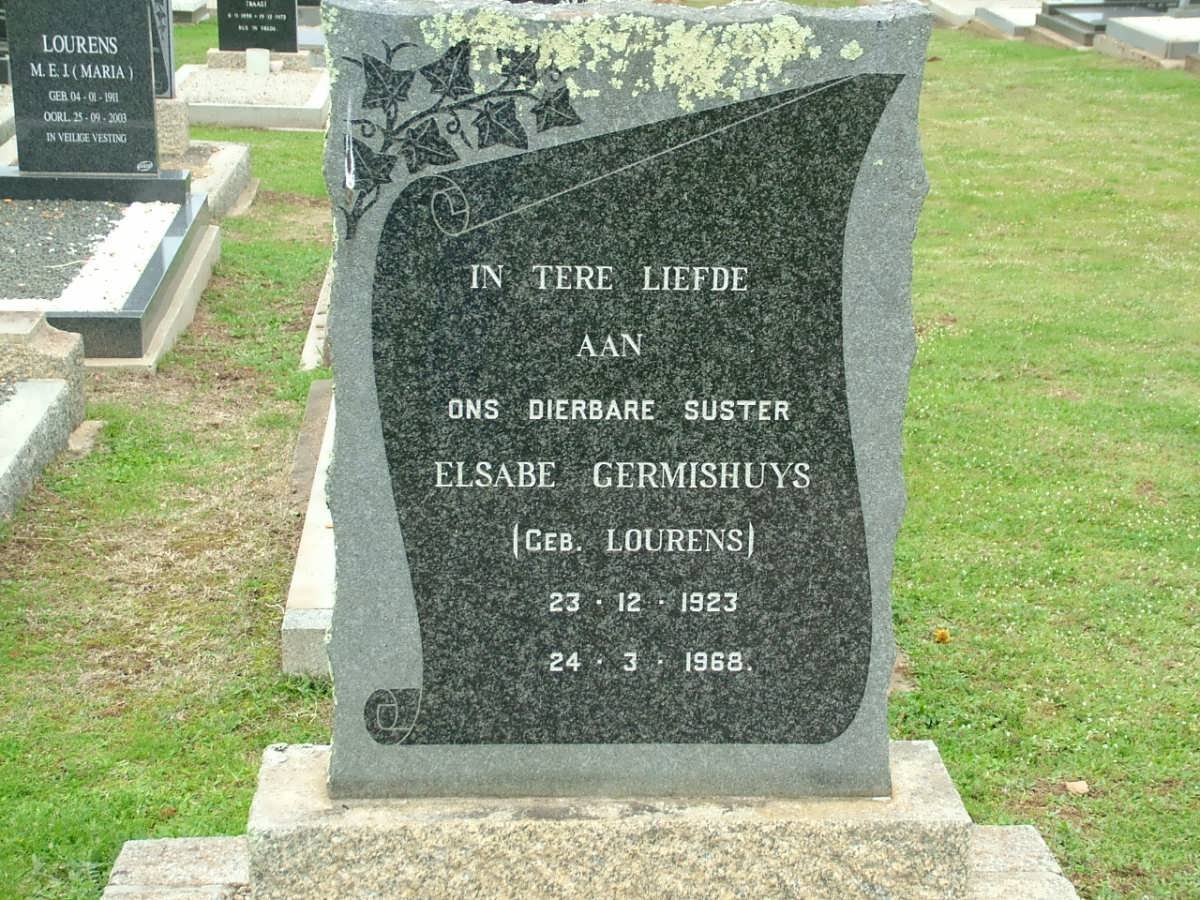 GERMISHUYS Elsabe nee LOURENS 1923-1968