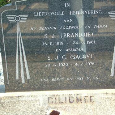 GILIOMEE S.J. 1919-1961 &amp; S.J.G. 1920-1976