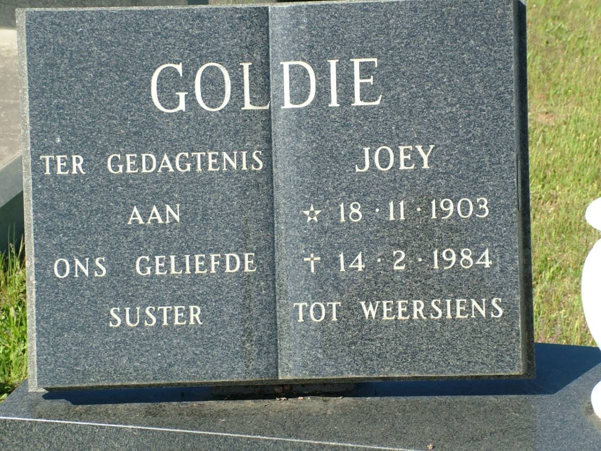 GOLDIE Joey 1903-1984