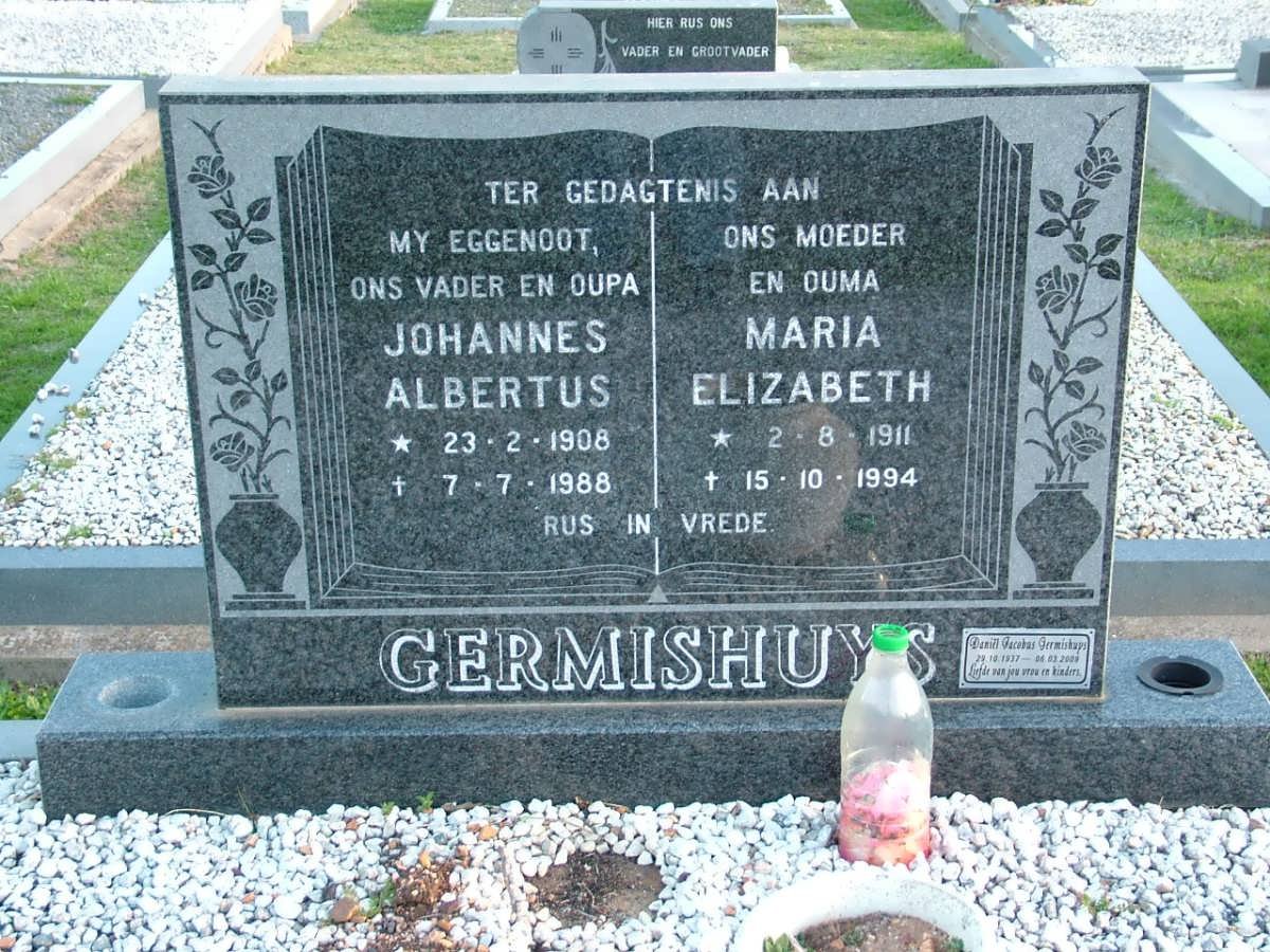 GERMISHUYS Johannes Albertus 1908-1988 &amp; Maria Elizabeth 1911-1994 :: GERMISHUYS Daniel Jacobus 1937-2009 _1