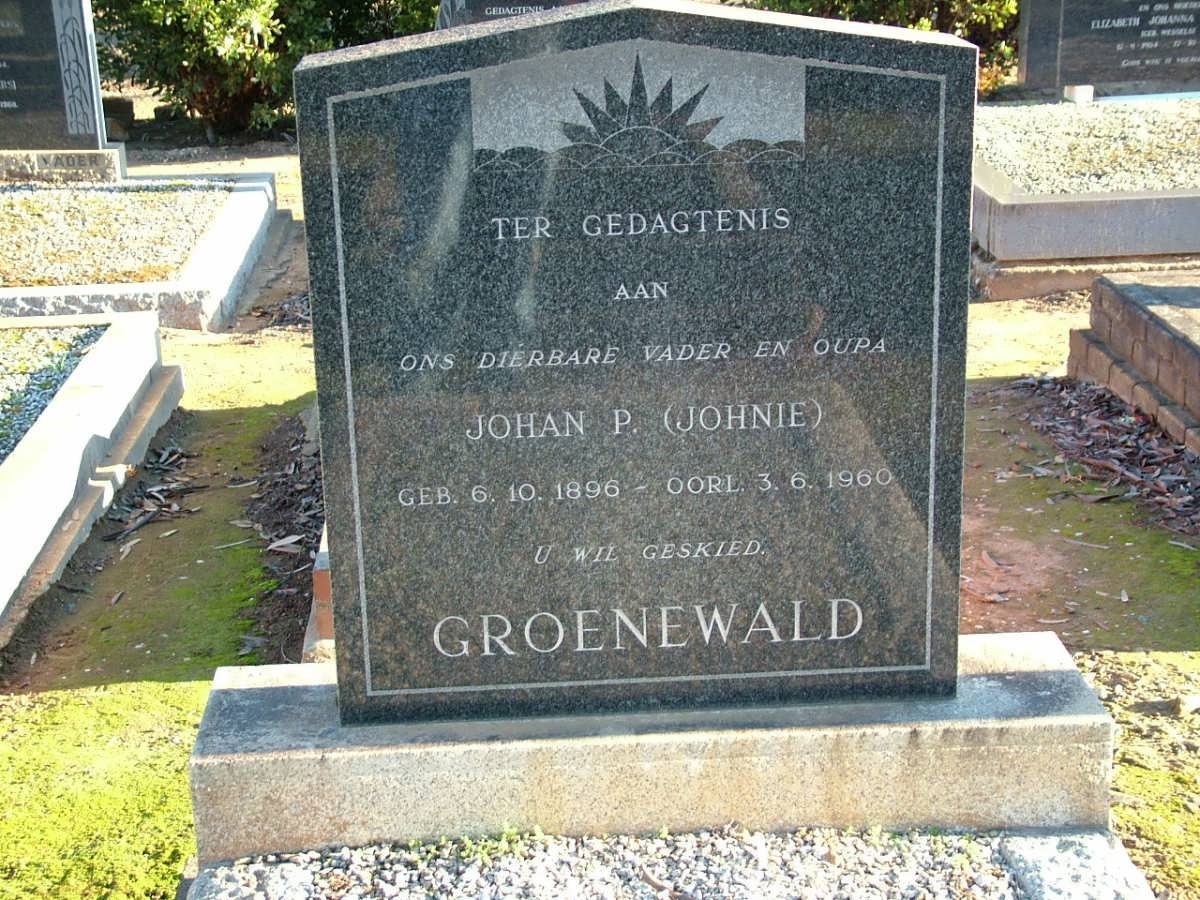 GROENEWALD Johan P. 1896-1960
