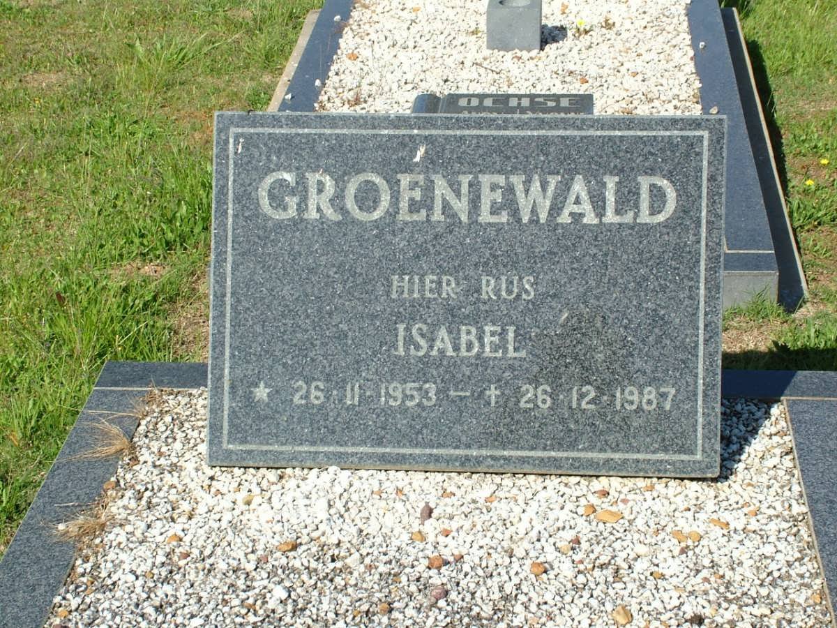 GROENEWALD Isabel 1953-1987