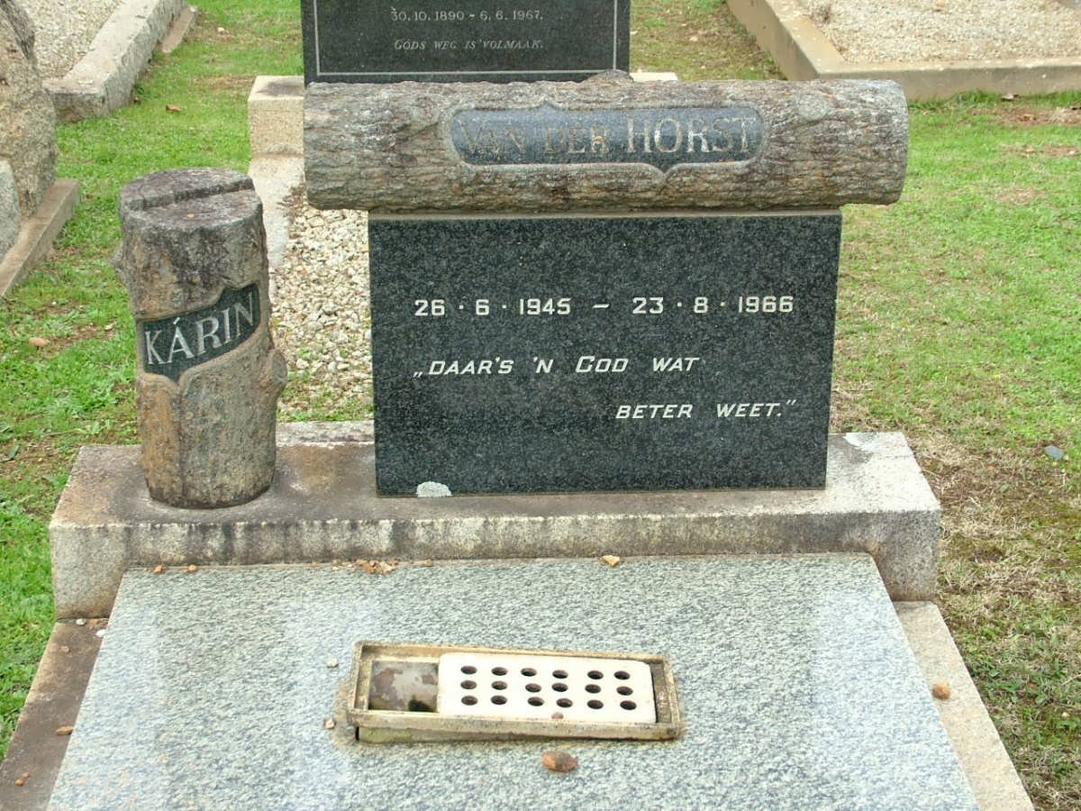 HORST Karin, van der 1945-1966