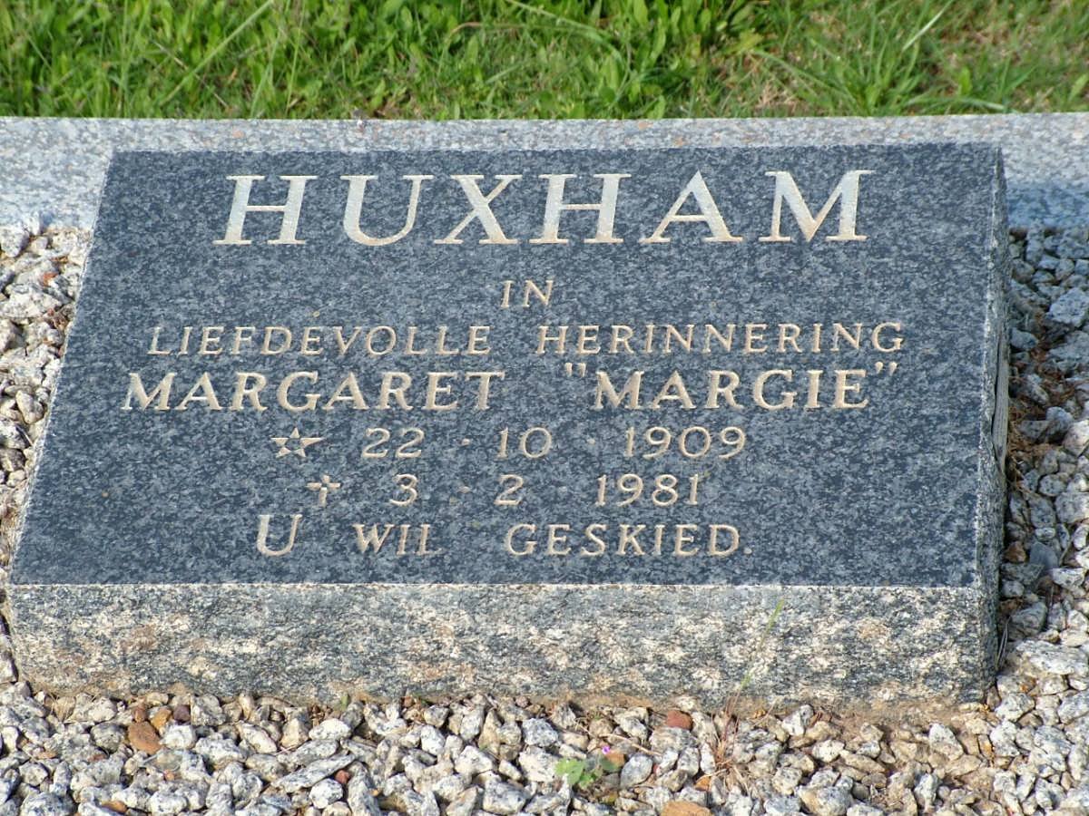 HUXHAM Margaret 1909-1981