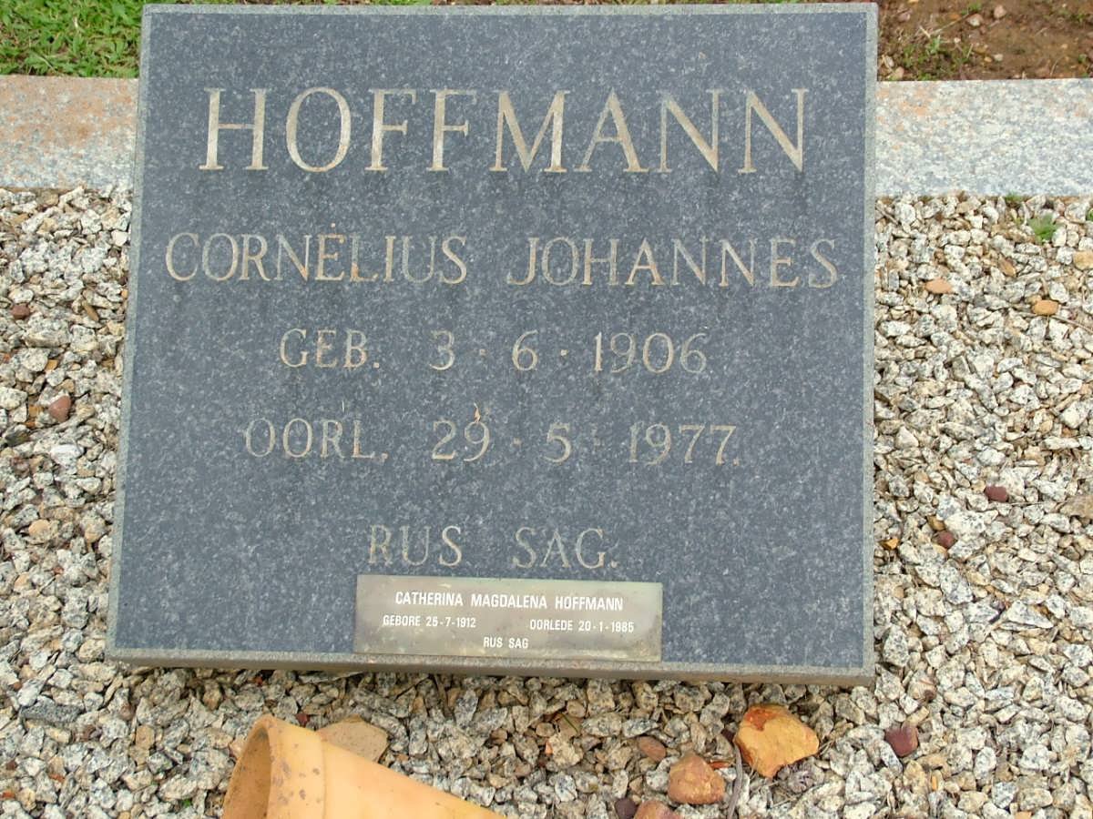 HOFFMANN Cornelius Johannes 1906-1977 &amp; Catherina Magdalena 1912-1985
