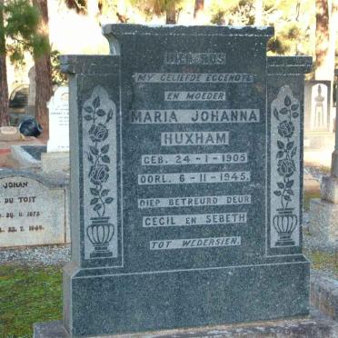 HUXHAM Maria Johanna 1905-1945