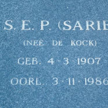 HUMAN J.H. 1908-1985 &amp; S.E.P. DE KOCK 1907-1986 _3