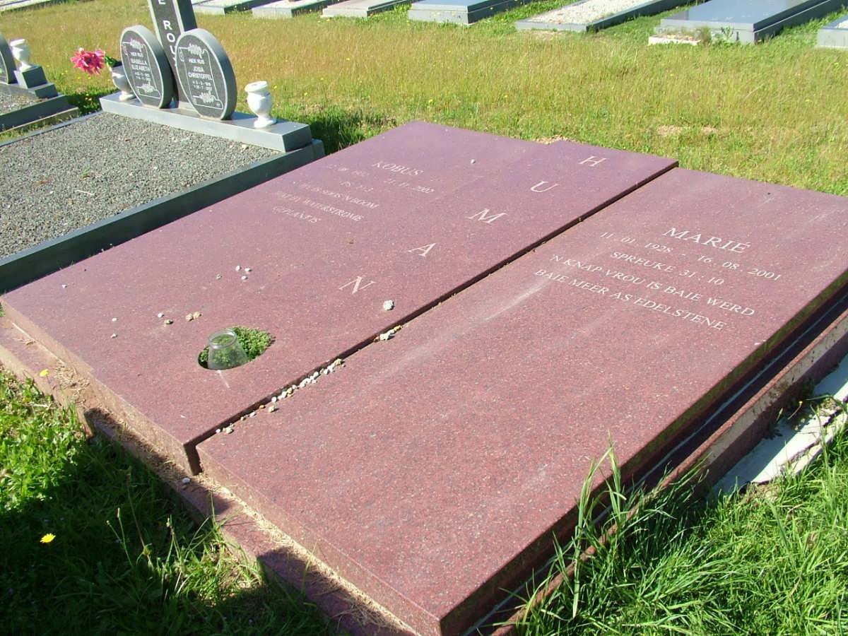 HUMAN Kobus 1932-2002 &amp; Marié 1928-2001