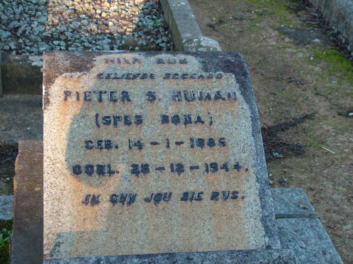 HUMAN Pieter S. 1885-1944