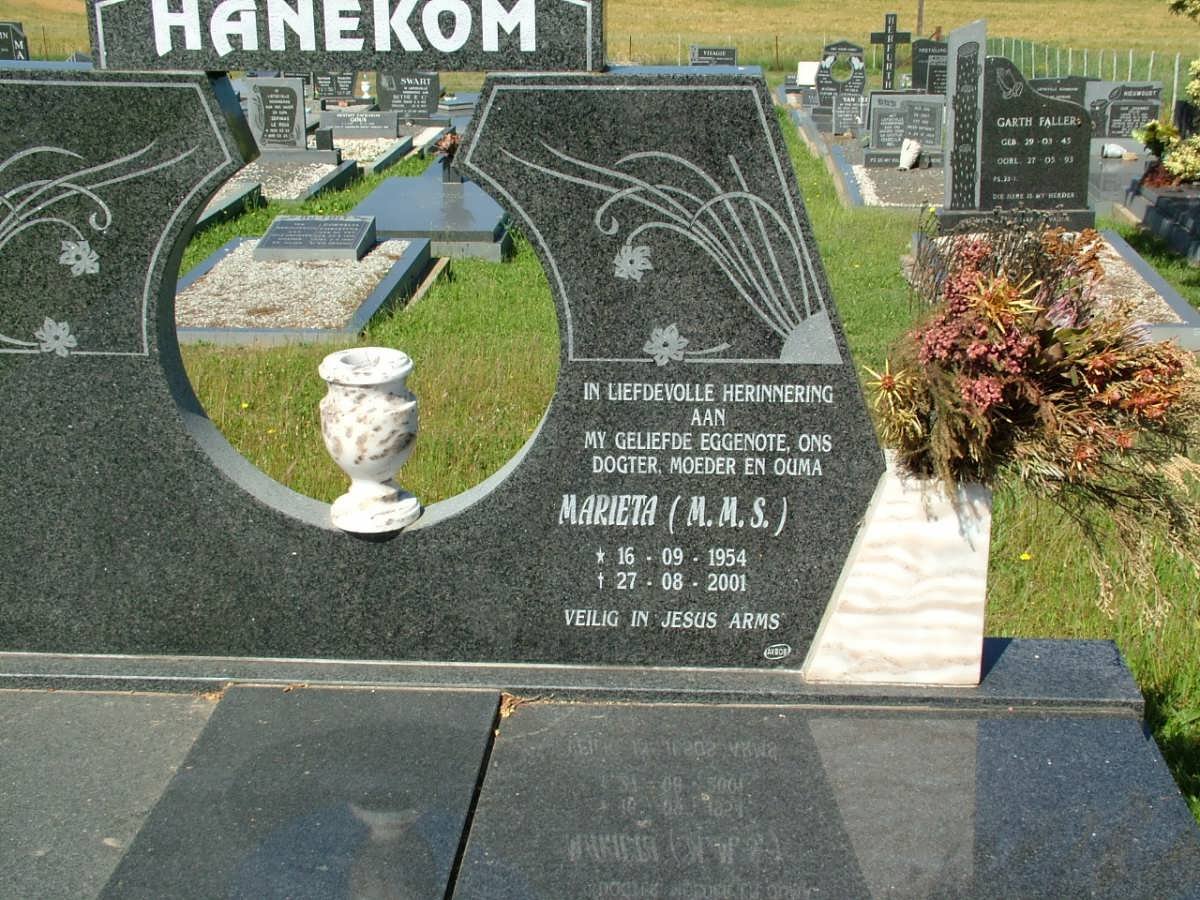 HANEKOM M.M.S. 1954-2001