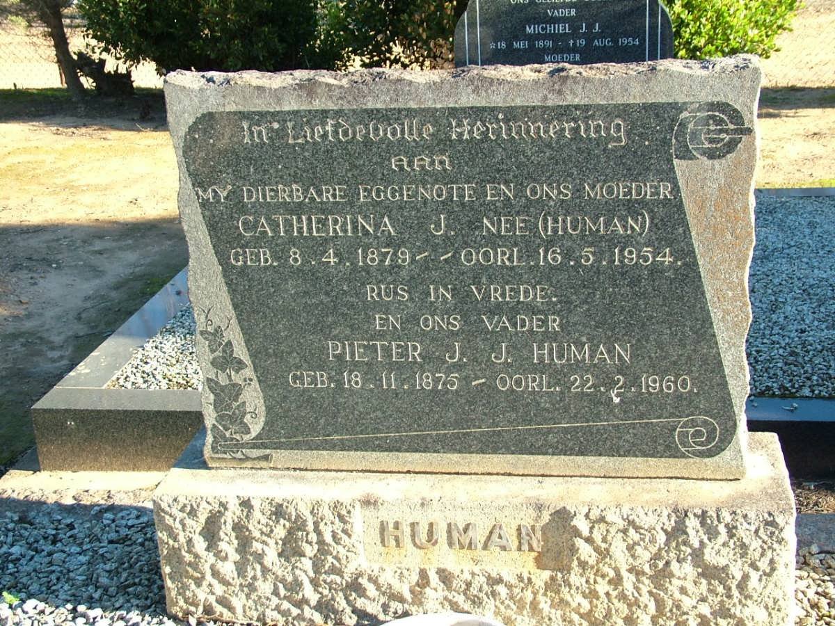 HUMAN Pieter J.J. 1875-1960 &amp; Catherina J. HUMAN 1879-1954