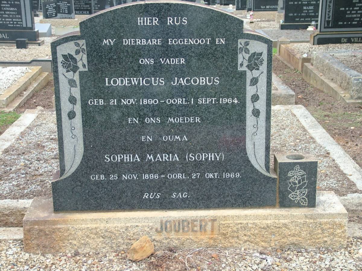 JOUBERT Lodewicus Jacobus 1890-1964 &amp; Sophia Maria 1896-1969