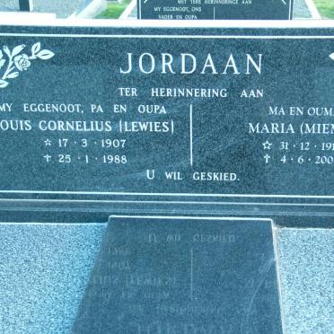 JORDAAN Louis Cornelius 1907-1988 &amp; Maria 1917-2001