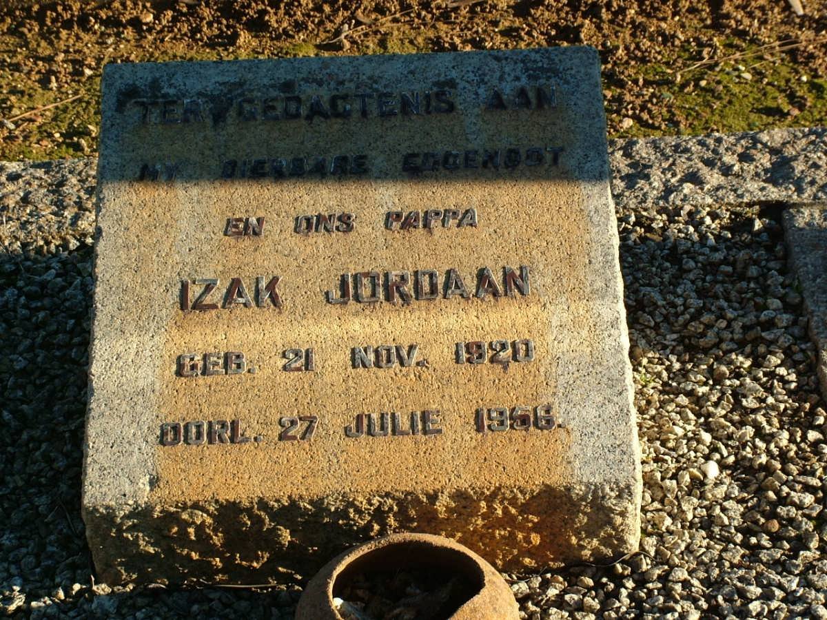 JORDAAN Izak 1920-1956