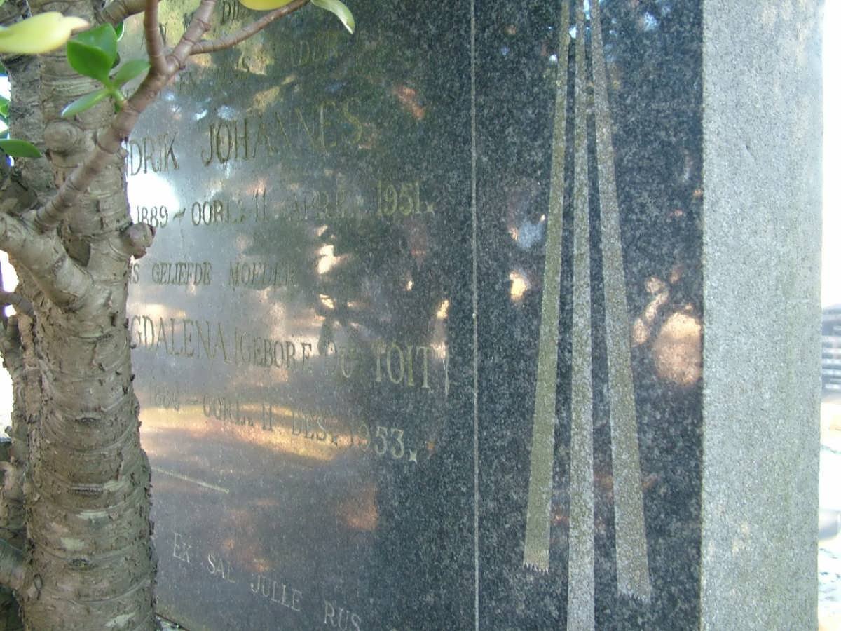 KUUN Hendrik Johannes 1889-1951 &amp; Susanna Magdalena nee DU TOIT 1886-1953