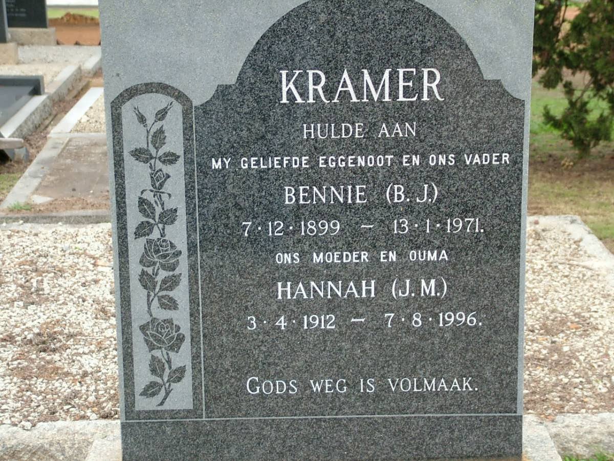 KRAMER B.J. 1899-1971 &amp; J.M. 1912-1996