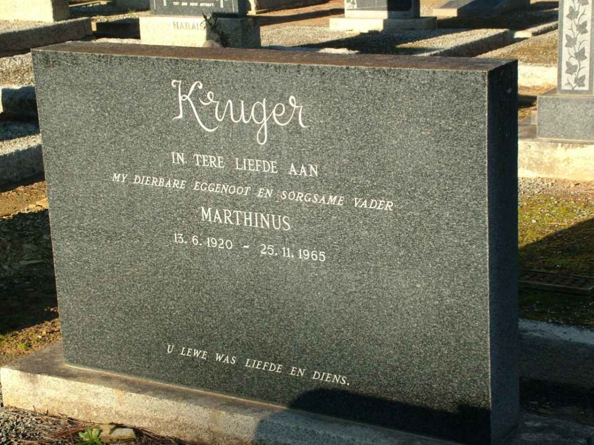 KRUGER Marthinus 1920-1965