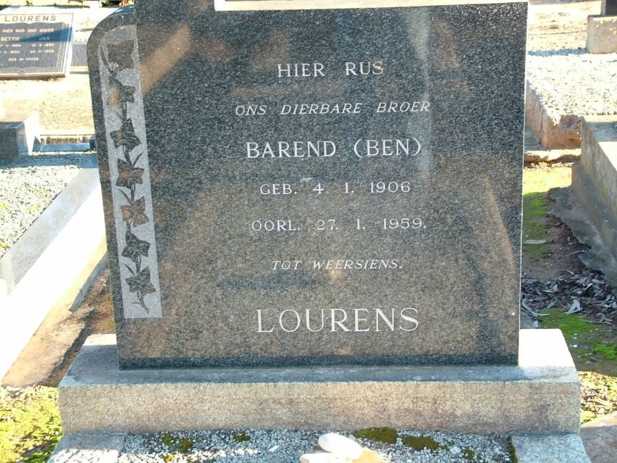 LOURENS Barend 1906-1959