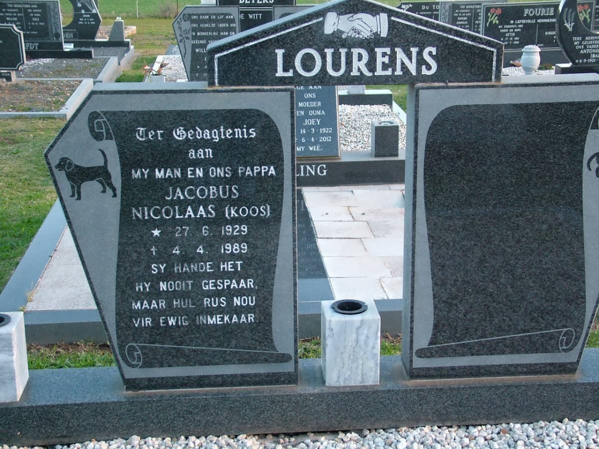 LOURENS Jacobus Nicolaas 1929-1989