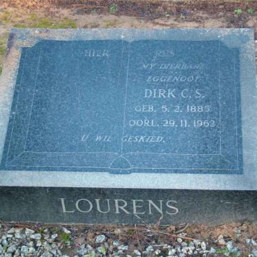 LOURENS Dirk C.S. 1885-1962
